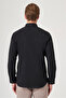 Black Buttoned Collar Oxford Slim Fit Cotton Shirt 1004265284 - 5