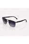 Horizon Semi-Rimless Polarized Sunglasses for Men & Women, Gunmetal Frame with Smoke Gradient Lenses
