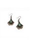 Vintage Design Natural Stone Light Blue Brass Earrings - Ethnic and Bohemian Design Dangle Earrings for Women - 2