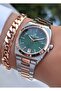 Green Dial Big Case Original Women's Wristwatch – |   Bracelet with Gift |   2 Years Warranty - 4