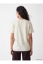 Beige Chip and Dale Printed Cotton Women's T-Shirt - 4