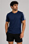 3-Piece Sleeve Stripe Quick Dry Breathable Fabric Sports T-Shirt - 4