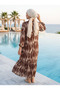 Women's Viscose Batik Patterned Hijab Dress - 3