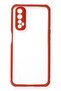 Aconcept Realme 7 Case Miami Transparent Silicone (33441) - Red - 2