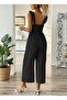 Women's Strappy Gipe Detailed Pocketed Long Jumpsuit - 5