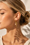 15 mm Dangling Snake Figured Hoop Steel Earrings - 5