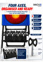 Freestanding Axe Throwing Target Set with 4 Toy Axes, Bristle Bullseye Board, Folding Floor Stand, Built-In Storage Organiser, Family Aim-and-Throw Skill Game for Ages 5+ for Party Play. - 4