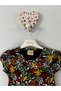 Flower Printed Loose Cut Girls Viscose Dress Colorful Floral - 3