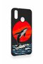 Huawei P20 Lite Compatible Red Sun Whale Pattern Silicone Case - 4