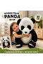 Toy Plush 50 cm Sitting Panda Ultra Soft Cute Panda Plush Toy Large Size Black