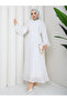 Buttoned Front Belted Lined Hijab Dress Rc6060 - 3