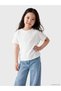 Crew Neck Embroidered Girls' T-Shirt (S6) - 2