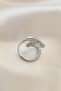Adjustable Silver Color Metal Zircon Stone Wing Ring - 2