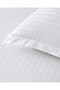 White Striped Cotton Satin 100% Cotton Single Fitted Sheet Set 100X200 cm – 1 Pillowcase - 2