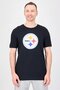 x NFL Men Sportswear Fit Short Sleeve Pittsburgh Steelers Football T-Shirt, Black