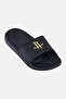 Kids Boy Houston Rockets Gold Slip On Slides, Black