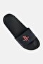 Men Houston Rockets Primary Logo Slip On Slides, Black - 4