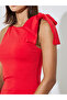 Red Tie Up Sleeveless Mermaid Maxi Dress - 4