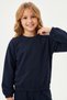 Round Neck, Elastic Waist, Short Waist Girls' Sweatshirt - 2