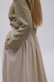 Pleated Linen Skirt Stone - 6