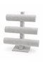 Suede 3-Tier Watch and Bracelet Stand – Velvet Covered Jewelry Organizer Gray