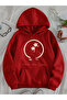 Unisex Floral Heart Printed Hooded Kangaroo Pocket Comfortable Fit Regular Cut Sweatshirt - 2