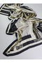 Luxury Voile Silk Shawl Hijab Foulard Scarf Shawl Leopard and Chain Detailed 70 X 180 cm - 3
