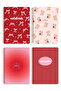 A5 Spiral Cardboard Cover Set of 4 Lined School Notebooks 80 Sheets - Aura with Lesson Schedule - 8