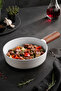 Fika Ceramic Coated Induction Wok Pan 18 cm - White