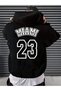 Unisex Black Miami Printed Hooded Hoodie Sweatshirt