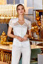 6 Piece Satin Lace Detailed Dowry Suit Bridal Bundle Nightgown Pajama Dressing Gown Set |   Shorts Set Nightgown Pajama Set - 8