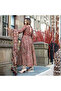 Red Viscose Rayon Kameez Salwar & Dupatta - VRN1031 | Red-Size:XL-42-Inches - 3