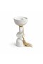 Bohemian small decorative candlestick adorned with a tassel – Off-white - 2