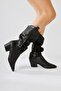 Orietta Black Laser Cut Gusseted Summer Women's Boots - 2
