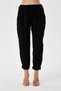 Women's Black Italian 100% Linen Waist-Tie Carrot Fit Pants Size 38 - 42 - 5