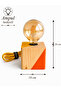 Solid Wood Square Decorative Table Lamp (with Rustic Bulb Gift) - 3
