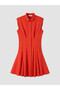 Trendlucky Waist-Slit Pleated Mini Shirt Dress - 5
