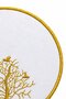 Gold Embroidered Set of 6 Coffee Side Presentation Napkins Dowry Coffee Bottom Presentation Napkins Nevlisa - 3