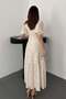 Women's Ecru Ruched Detailed Lace Brode Dress - 5