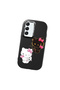 Samsung Galaxy S22 Compatible Case Camera Protector Black Silicone Couple Phone Case Kitty Pattern - 3