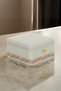 Nocolor-5B57D22F Patterned Metal Storage Container, 16 X 16 Cm, Kitchen Organizer, 1 Lt