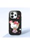 Redmi Note 14 4g Compatible Case with Camera Protector Black Silicone Couple Phone Case with Kitty Pattern