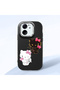 Mi 13t Compatible Case Camera Protector Black Silicone Couple Phone Case Kitty Pattern