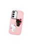 Samsung Galaxy S22 Compatible Case Camera Protector Pink Silicone Couple Phone Case with Kitty Pattern - 3