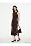 Original Oval Neck Slit Bodycon Dress - 2
