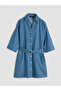 Two Mt Shop Quality Belted Mini Jean Dress - 5