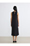 Original Oval Collar Modal Blend Dress - 4