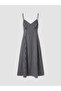 Two Mt Shop Quality Striped Rope Strap Waist-Sitting Dress - 5