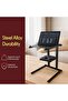 Portable Folding Laptop Stand - Standing Table with Foldable Height and Secondary Accessory Tra - 6