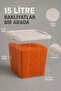 3-Piece 15Lt Deep Elora Storage Box - Multi-Purpose Lockable Lid Organizer Box Beige - 3